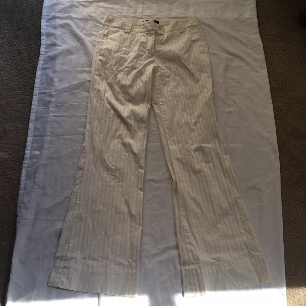 White striped pants